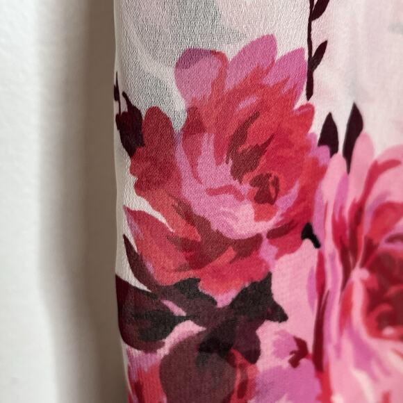 Express Floral Ruffled Chiffon Cami Tank Top Womens XS Coquette Y2K Romantic - Picture 3 of 6